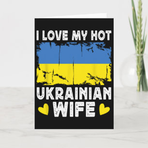 Jag älskar min heta ukrainska fru makar Ukrainas f Kort