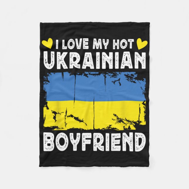 Jag älskar min heta ukrainska pojkvän Koppel Ukrai Fleecefilt (Framsidan)