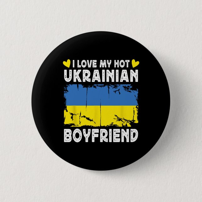 Jag älskar min heta ukrainska pojkvän Par Ukraina  Knapp (Framsida)
