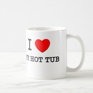 Jag älskar min hett badar kaffemugg