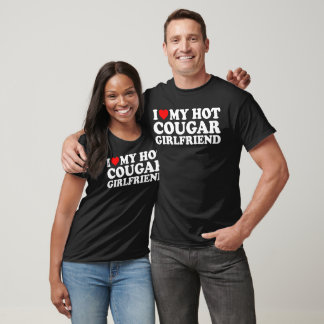 Jag älskar min Hett Cougar Girlkompis T Shirt