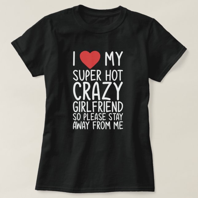 Jag älskar min Hett Crazy Girlkompis Shirt T Shirt (Design framsida)
