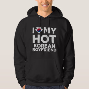 Jag älskar min hette koreanska pojkvän söta Sydkor Hoodie