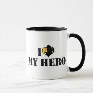 Jag älskar min hjälte mugg