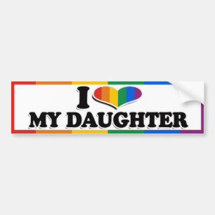 JAG ÄLSKAR MIN HOMOSEXUELLA DOTTER --.png Bildekal