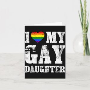Jag älskar min homosexuella dotter Stolt pappa mam Kort