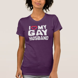 JAG ÄLSKAR MIN HOMOSEXUELLA MAKE - VIT -.png Tee