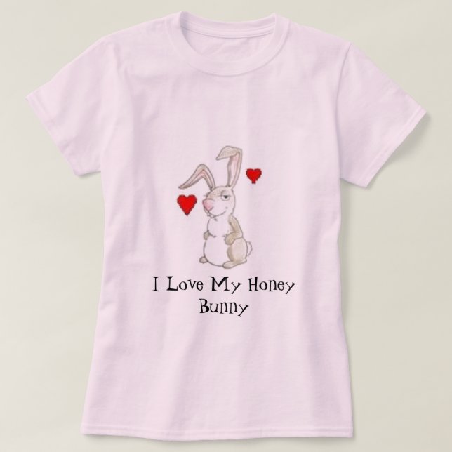Jag älskar min honungkanin tee (Design framsida)