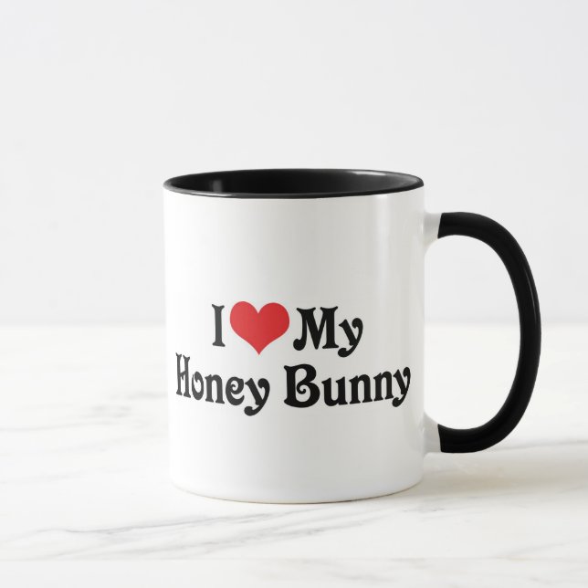 Jag älskar min honungskanin mugg (Höger)