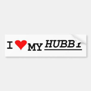 jag älskar min hubby bildekal