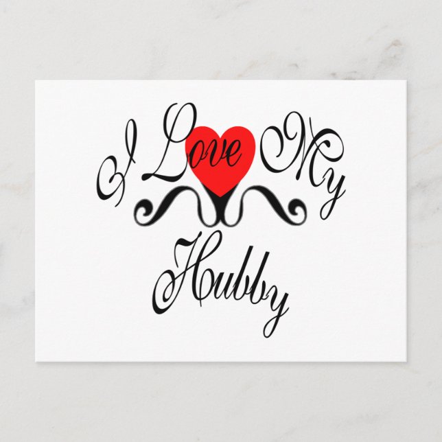 Jag älskar min Hubby Vykort (Framsida)