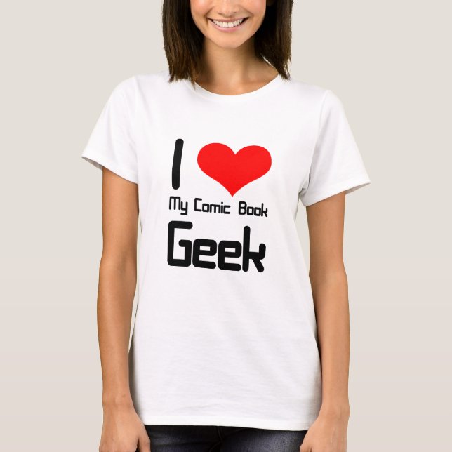 Jag älskar min humorbokgeek tee shirt (Framsida)