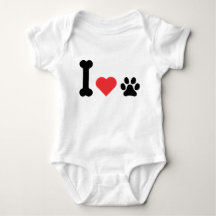Jag älskar min hund älskling baby bodysuit husdjur