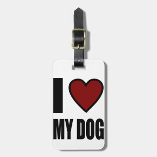 Jag älskar min hund bagagebricka