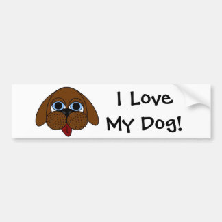 Jag älskar min hund! Bildekal