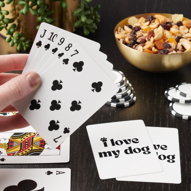 Jag älskar min hund casinokort (På plats)