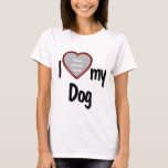 Jag älskar min Hund - din fars foto T Shirt<br><div class="desc">Den här roligtens t-shirt visar hur mycket du kärlekar Hund! Skjortan har en roligt hjärtformade fotodroppe i ram där du kan ladda upp ett foto av din egen Hund. Hundälskarna kommer att falla i kärlek med roligtens anpassade t-shirt som gör att du kan ladda upp ditt eget bild.</div>