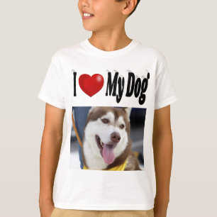 Jag älskar min hund foto t shirt