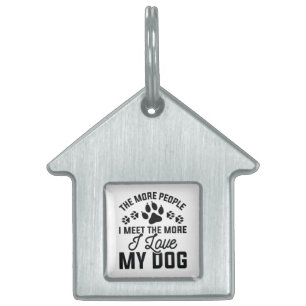 Jag älskar min hund ID-bricka husdjur