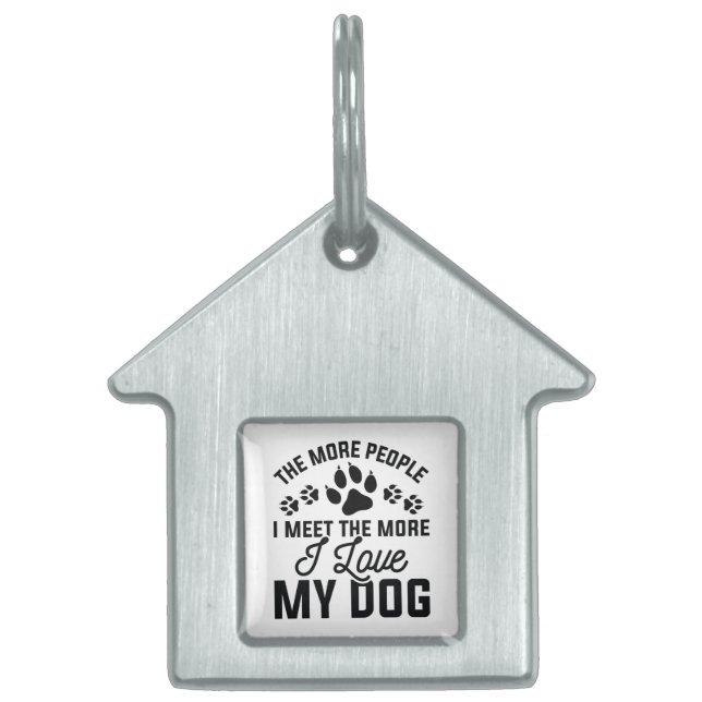 Jag älskar min hund ID-bricka husdjur (Framsidan)
