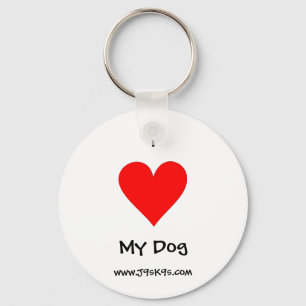 Jag älskar min hund Keychain Nyckelring