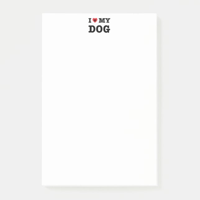 Jag älskar min Hund Post-it Block (Framsida)