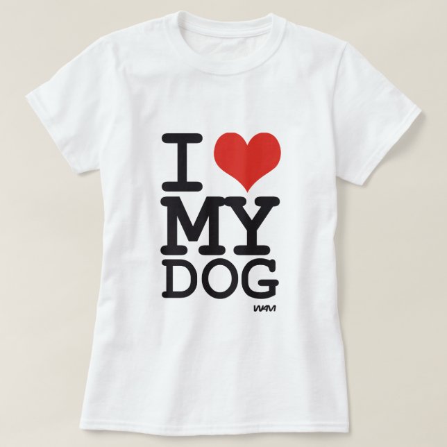 jag älskar min hund tee (Design framsida)
