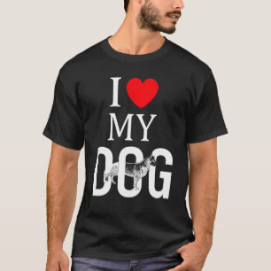 Jag älskar min hund tysk schäferhund vakthund vakt t shirt