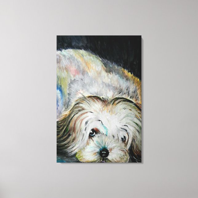 Jag älskar min husdjurs hund Canvas Print (Framsida)