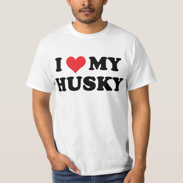 Jag älskar min Husky Tee Shirt (Framsida)