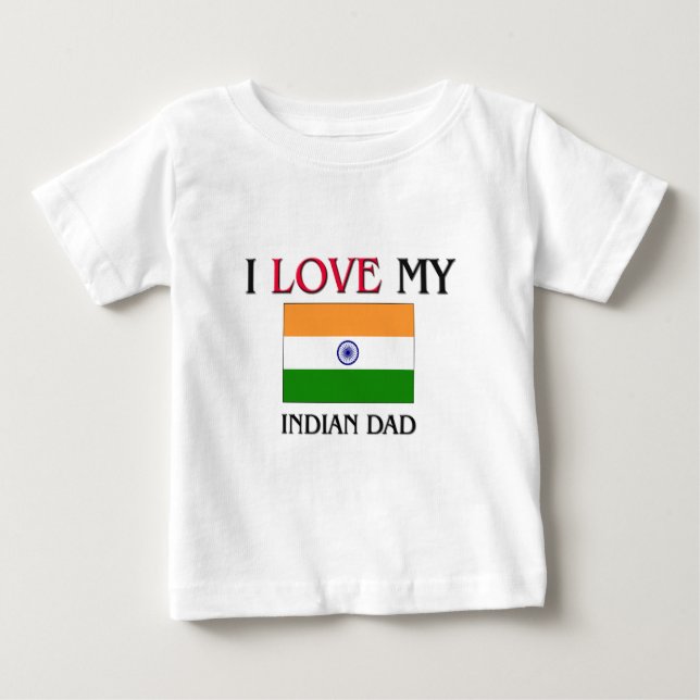 Jag älskar min indiska pappa t-shirt (Framsida)