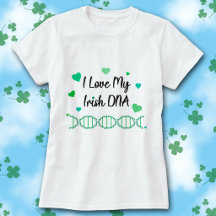 Jag älskar min irländska DNA Shamrock T-Shirt