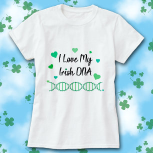Jag älskar min irländska DNA Shamrock T-Shirt