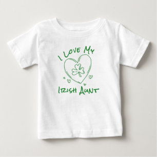 Jag älskar min irländska faster Söt Shamrock-hjä T Shirt