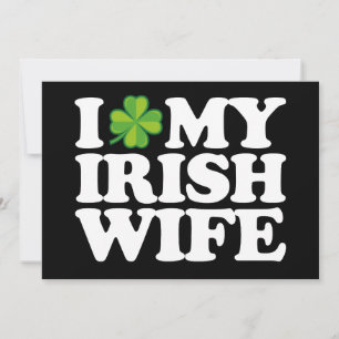 Jag älskar min irländska fru Roligt par St Patrick Inbjudningar