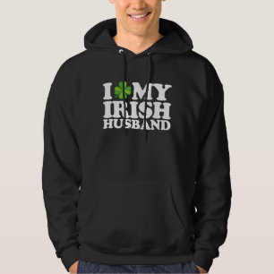 Jag älskar min irländska make par St Patrick's Day Hoodie