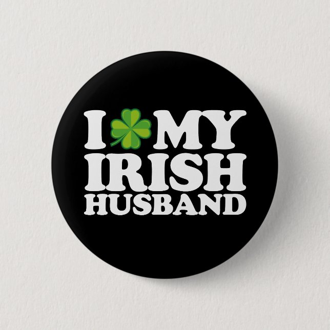 Jag älskar min irländska make par St Patrick's Day Knapp (Framsida)
