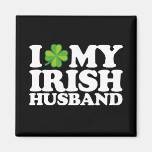 Jag älskar min irländska make par St Patrick's Day Magnet