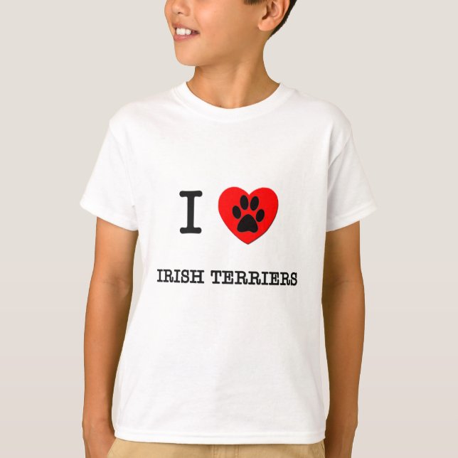 JAG ÄLSKAR MIN IRLÄNDSKA TERRIERS T SHIRT (Framsida)