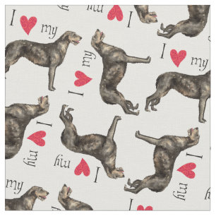 Jag älskar min irländska Wolfhound Tyg