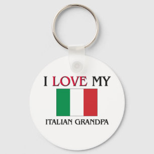 Jag älskar min italienska morfar nyckelring