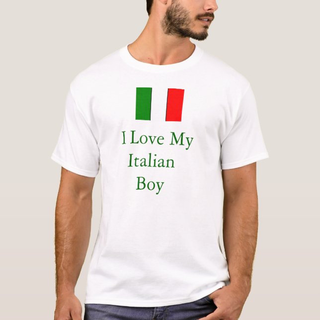 Jag älskar min italienska pojke tee (Framsida)