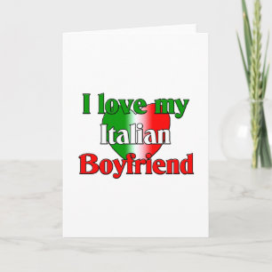 Jag älskar min italienska pojkvän helgkort