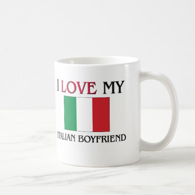 Jag älskar min italienska pojkvän kaffemugg (Höger)