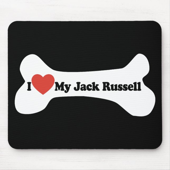 Jag älskar min jack Russell - hundben Musmatta (Framsidan)