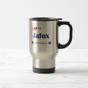 Jag älskar min Jafox (den Male hunden) Resemugg