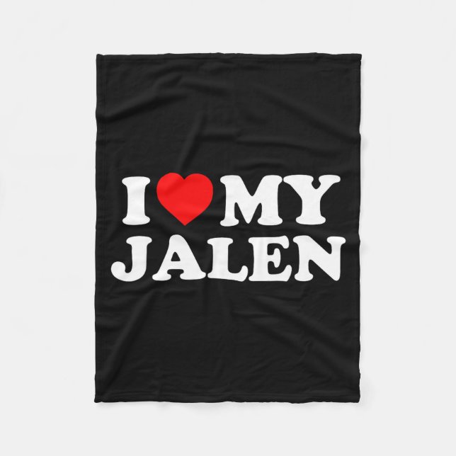Jag älskar min Jalen  Fleecefilt (Framsidan)
