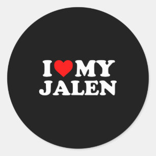 Jag älskar min Jalen Runt Klistermärke