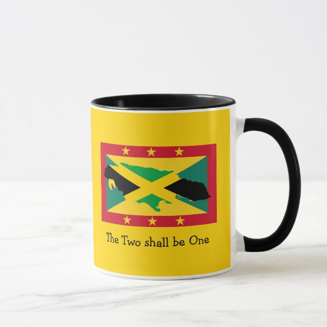 Jag älskar min...| Jamaica | Grenada DUBBEL FLAGGA Mugg (Höger)