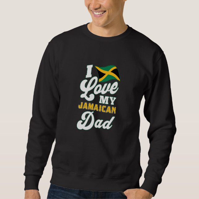 Jag älskar min jamaicanska pappa Fars dag Lång Ärmad Tröja (Framsida)